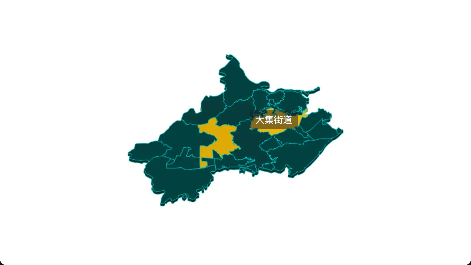 threejs 武汉市蔡甸区geoJson地图3d地图指定区域闪烁